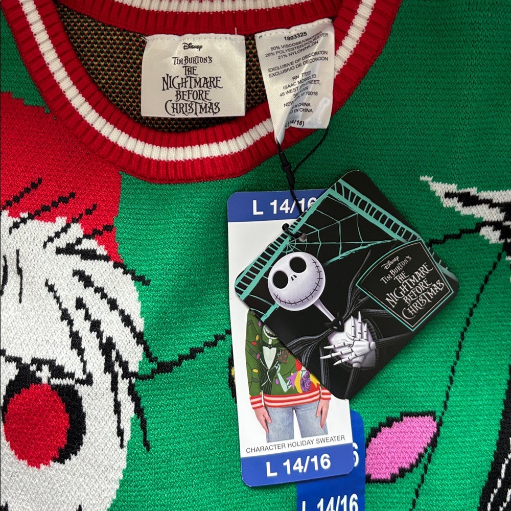Disney Christmas ugly sweater holiday Nightmare Before Christmas youth L women S - Picture 7 of 7